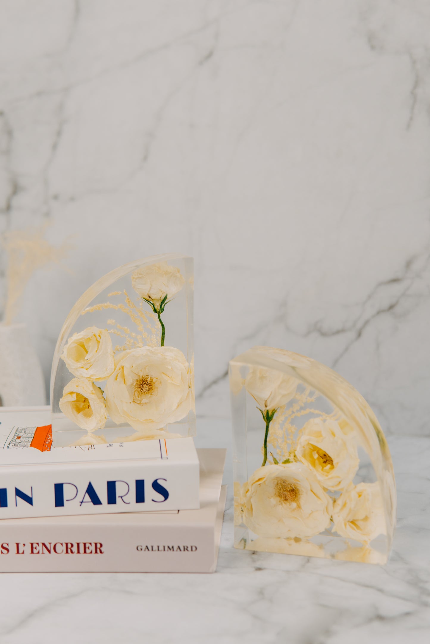 6 Inch Floral Bookends