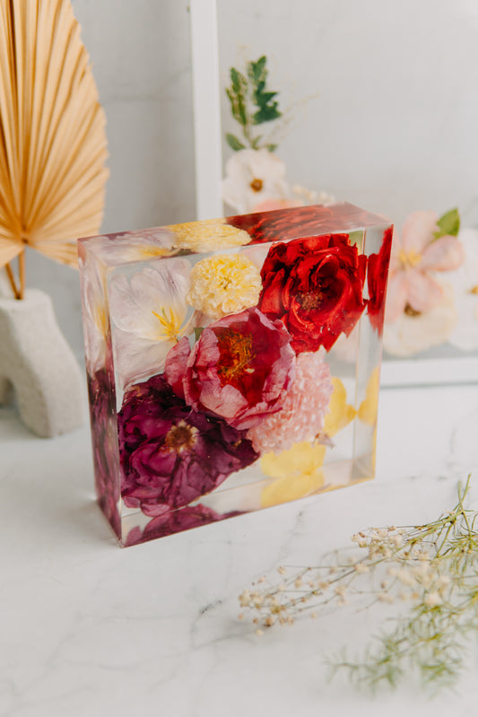 6 Inch Floral Block