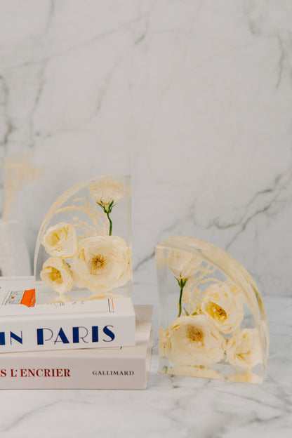 6 Inch Floral Bookends