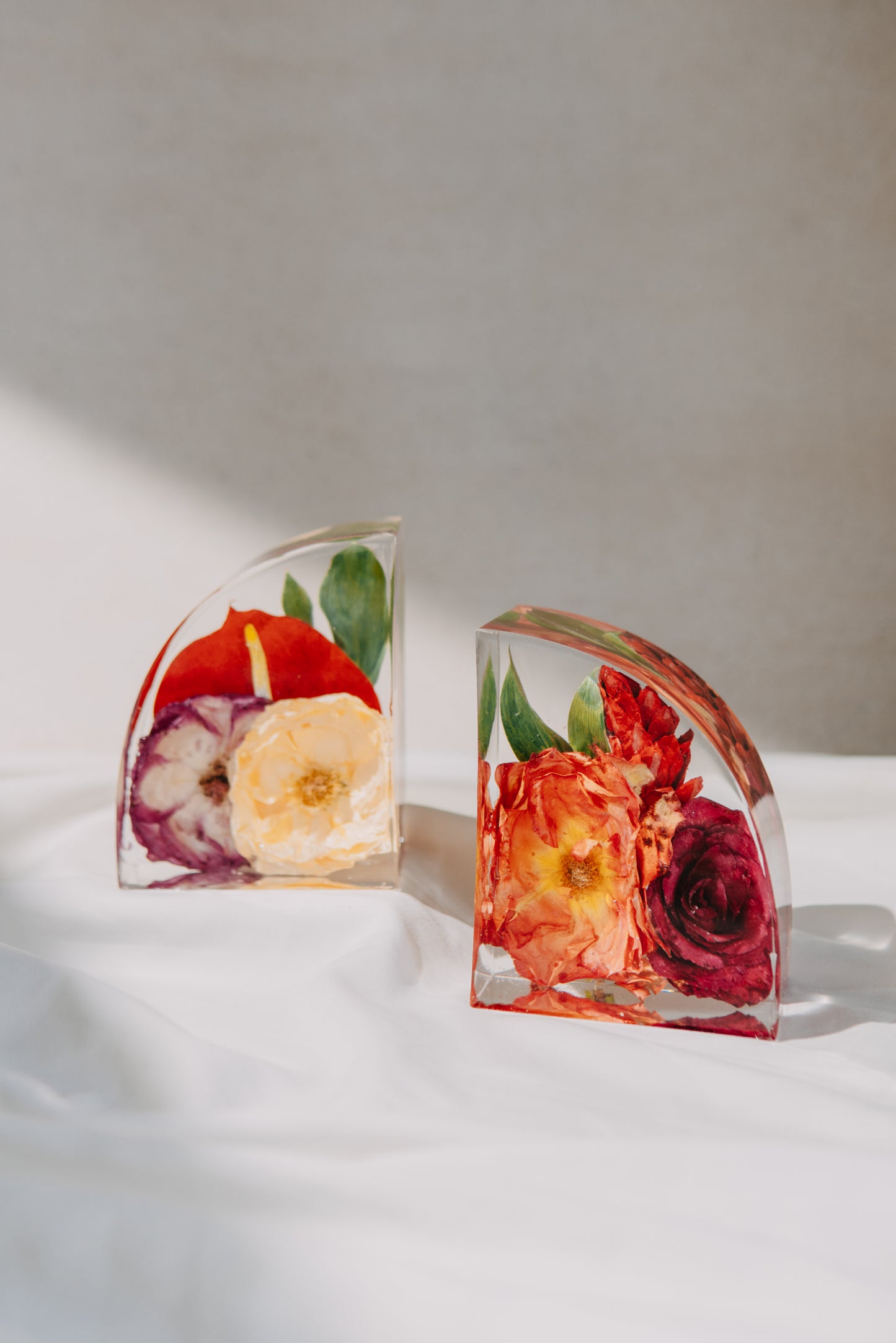 6 Inch Floral Bookends